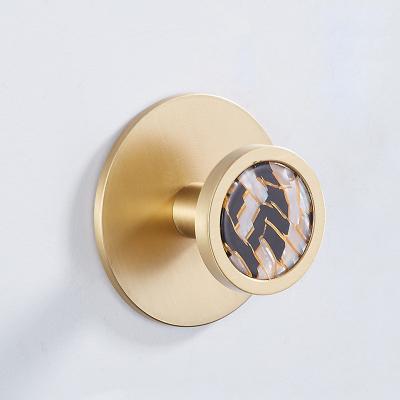 China High Quality Brass Color Shellfish Coat Clothes Bag Wall Mounted Single Hook Stored for sale