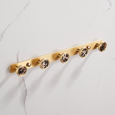 China Stocked Bathroom Multi Length Wall Mounted Hook Hanger Hook Coat Hooks Brass for sale