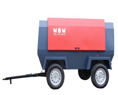 China Lubricated Trailed Screw Air Compressor 185cfm 250cfm 330cfm Screw Air Compressor Mobile Diesel Engine for sale