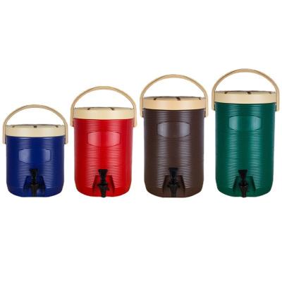 China Sustainable Stainless Steel Milk Tea Insulation Bucket Insulated Cool Water Buckets And Hot Drink Barrel for sale