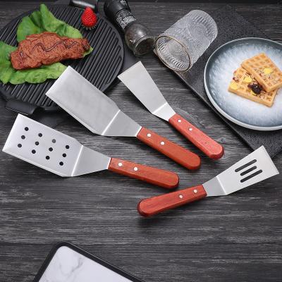 China Stainless Steel Metal Viable Spatula Griddle Accessories Griddle Turner For Bbq Cast Iron Griddle Flat Grilling Grill for sale