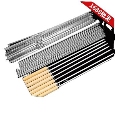 China Easily Cleaned Reusable BBQ Skewers Grill Stainless Steel Kebab Skewers Camping BBQ Forks Kitchen Instrument Accessories Tools for sale