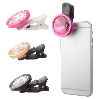 China 2020 Aluminum+Acrylic+Fine New Packaging Ideas Gift Item Kaleidoscope Smartphone Lens Special Effect Lens With Clip for sale