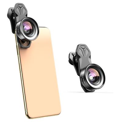 China Attachable Apexel Cell Phone Camera Lens Clip Mobile Phone Lens 120 degree wide angle lens and 10X macro lens for smartphone for sale