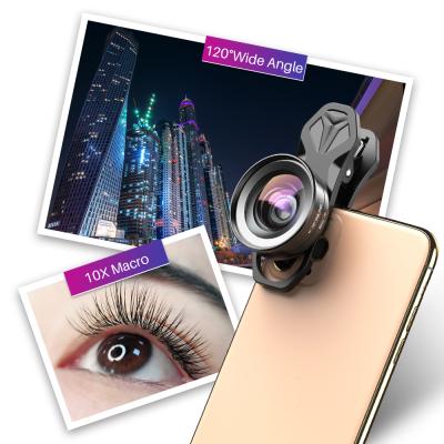 China Premium quality& Notebook& Japan 120 Degree Wide Angle Macro 10X 2 In 1 Lens Kit Hot Selling Unique Japan HD Lens 37mm Optical 37mm Moving Filter for sale