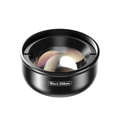 China Best Quality 100mm Macro Lens Glass+Aluminum Alloy+ABS Phone Camera Lenses Universal Mobile Optical External Macro Lens For iPhone for sale