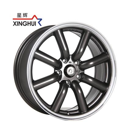 China Aluminum Alloy Rines 15 16 17 Inch Black Plate 4 Deep Holes PCD 4x100 114.3 Passenger Car Wheels ET38 for sale