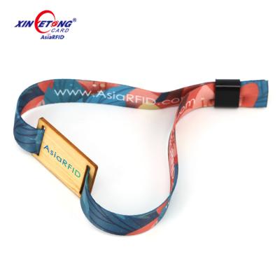 China Waterproof / waterproof 125khz woven rfid wristband wristband if chip wristband rfid security access wristband for sale