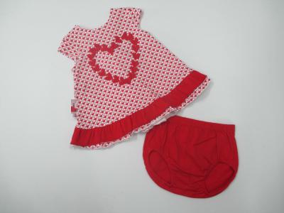 China Kort van het Meisjes Tweedelig Reeksen van de Kokerbaby de Zomerkatoen Jersey Te koop