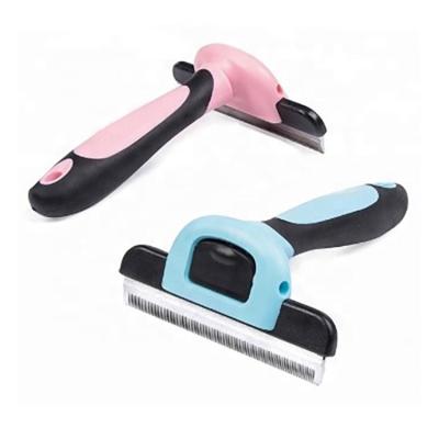 China Durable Detachable Dogs Grooming Molding Slicker Brush Plastic Deshedding Pet Hair Removal Comb Brush for Dogs and Cats for sale