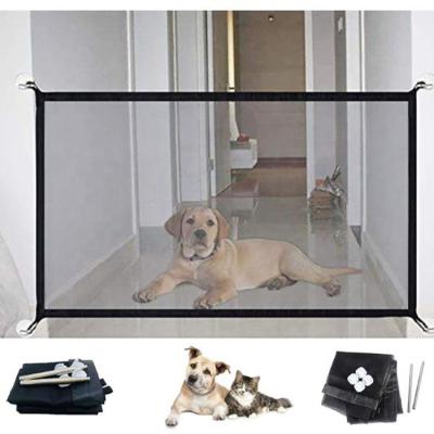 China Durable Portable Folding Security Fence Fence Guard Mesh Pet Magic Gate Mesh Dog Safety Gate for sale