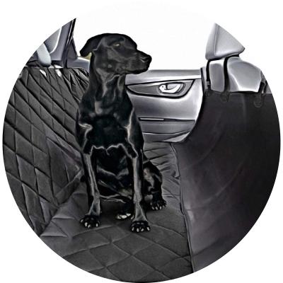 China Waterproof Black Hand Wash Oxford Cloth Dog Car Back Seat Cover for sale