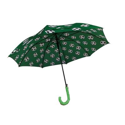 China Green Printing Pongee Football Upright Umbrella for sale