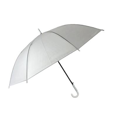 China All In 1 Custom Wholesale 23inch Semi Transparent Straight Cheap White Recycle EVA Umbrellas for sale