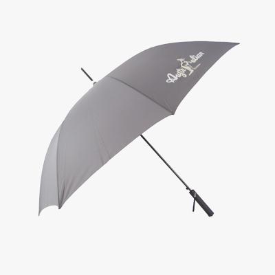 China Opem Auto Gray Advertising Golf Umbrella With Logo for sale