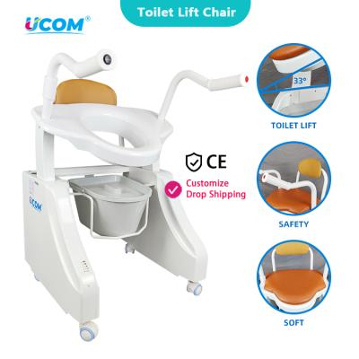 China Ucom Smart Lift and Down Rehab Therapy Supplies Electric Power Toilet Slope Seat Lift Chair Bathroom Safety Equipments for sale