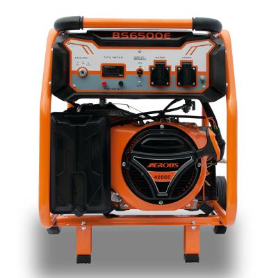 China Aerobs BS6500-II 420cc CE Certified Max Power 5.5kw Gasoline Inverter Portable Generator 1.1 for sale