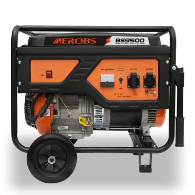 China BS9500 7kw 7000w 7kva 7.5kw gasoline generator with air-cooled, single cylinder, four stroke (OHV) 1.1 engine zu verkaufen