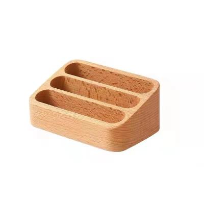 China China Factory Customized Any Color Pine Wood Business Card Holder for sale