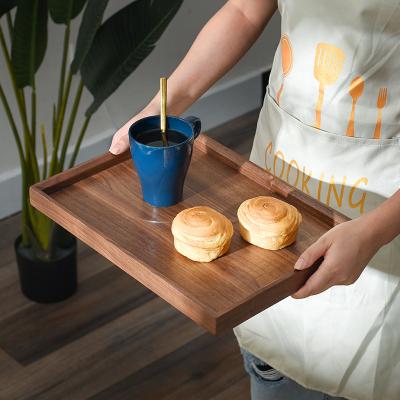 China Sustainable Wood Walnut Tray Various Sizes | Round Wooden Dish Candle Holder Dish Jewelry Holder for sale