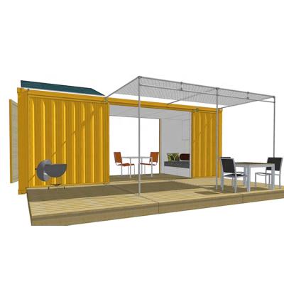 China Modern Cheap Movable Converted Prefab Container Shop 20ft House For Cafe for sale