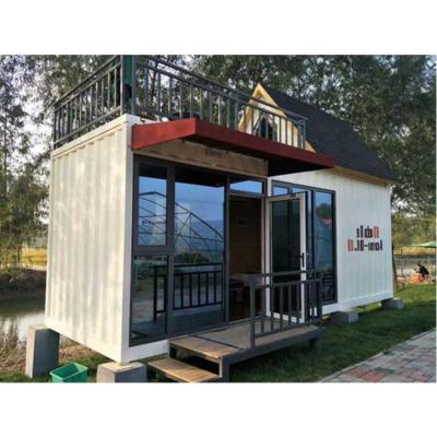 China Modern Prefab Living Villas Glass Container Homes With Bathroom And Kitchen for sale