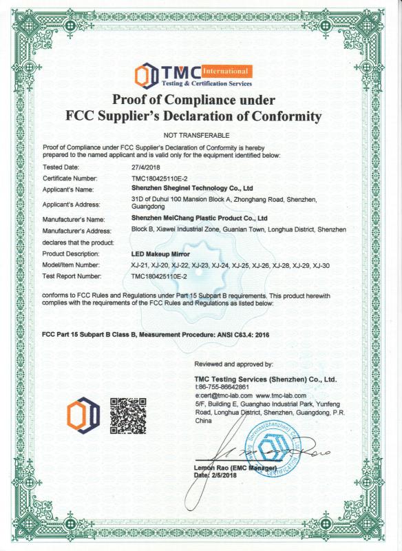 FCC - Shenzhen Sheginel Technology Co., Ltd.