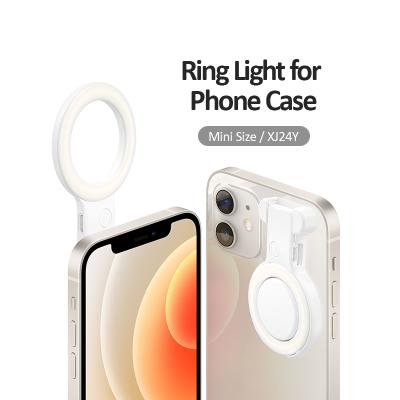 China Fashion Popular Led Ring Fill Light Phone Case For Iphone 12 Selfie Fill Light Cover Device Phone Case for sale