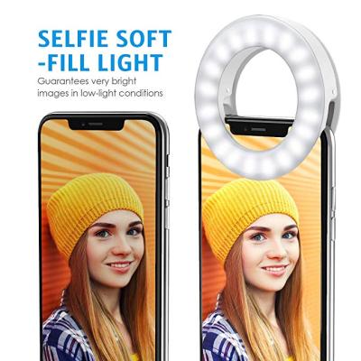 China Universal ABS Bestselling Para de luz Selfie LED Mobile Phone Selfie Camera LED Ring Light For Smart Phone for sale