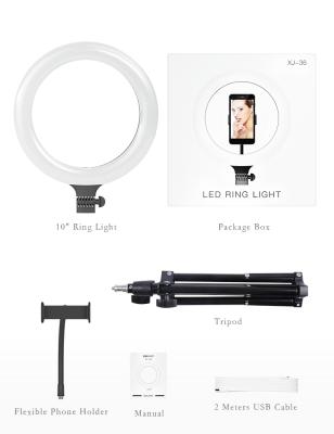 China Photogrphy's FBA Shegnel 10 Inch Led Photography Selfie Ring Light With Tripod Stand Kit Set Yellow Ring Light for sale