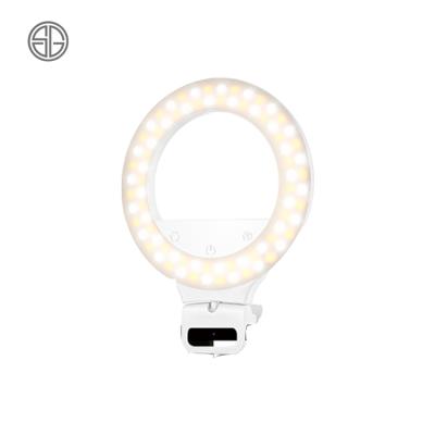 China Wholesale 3500K 2M Usb Cord Double Row Adjustable 1100 Mah Small Led Selfie Ring Light For Iphone 127*165*36.5mm for sale