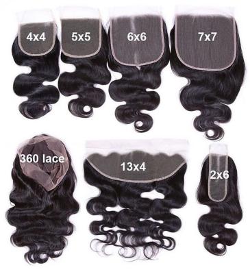 China Top seller cheap raw cuticle lined peruvian human hair 4x4 5x5 6x6 lace hd closures and 2x6 headbands 100 brazilian hair closures for sale