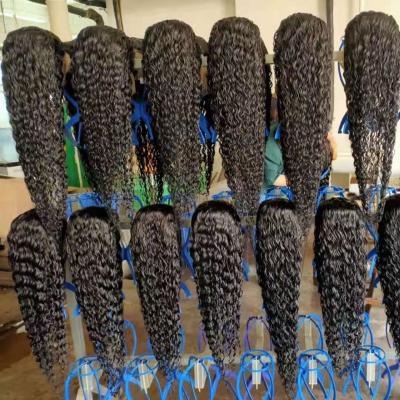 China Jerry Curl Wholesale Closure HD Lace Up Wigs Water Wave Wig 180 Hair 13*4 Lace Front Extension 4X4 For Black Women In Wig YEXIN for sale