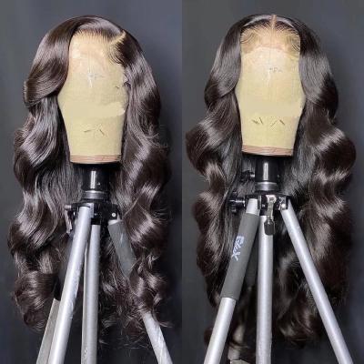 China 28 30 32 Inch Body Wave Virgin Hair Brazilian Italian Transparent Hair Wig Wavy Frontal Wig HD Wave Wigs for sale