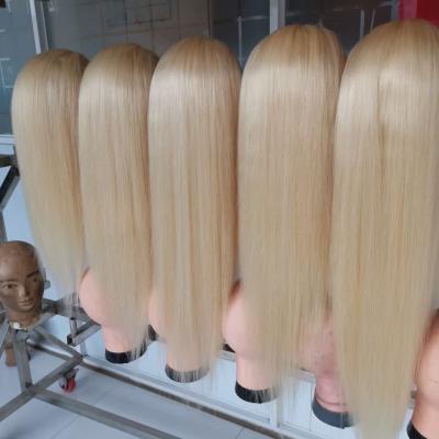 China Raw Lace Front Wig Brazilian Straight Transparent Honey Blonde 613 Human Hair Wigs Glueless HD Body Wave Lace Front Wigs Remy 150 Part 13x1 for sale