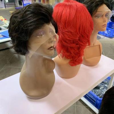 China Pixie Cut Glueless Curly 13*4 Cuticle Aligned Hair Band Hair Brazilian 4x4 Lace Frontal Lace Front Wig Short Curly Wigs Vendors for sale