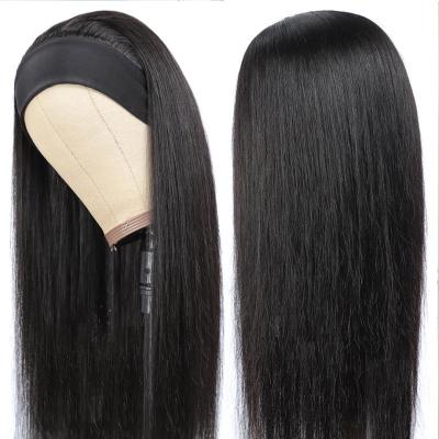 China Cheap Price Headband Wig Silk Headband Wig For Women Brazilian Color Hair Band Bang Hair Wig For Remy Color Women Machine Made for sale