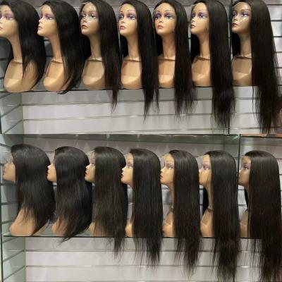 China Full Lace Front Wig Raw Virgin Human Hair Silky Straight Transparent Lace Front Wig Closure Wig Vendor for sale