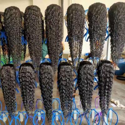 China Jerry Curl Non-Remy Hair Lace Front Wigs 180% Density Transparent Lace Hair Wig for sale