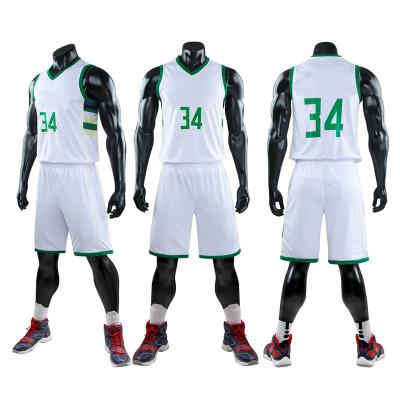 China Breathable Custom Made Basketball Jerseys Men Plain Basketball Jersey Sportswear Polyester Unisex Shirts Shorts for sale