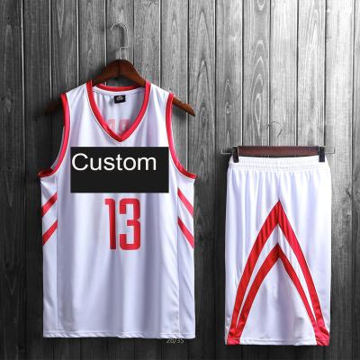 China Breathable Wholesale Basketball Clothes Set Mens Reversible Team Basketball Shirt Uniformes Custom Jersey Basketball Wear Jersey for sale