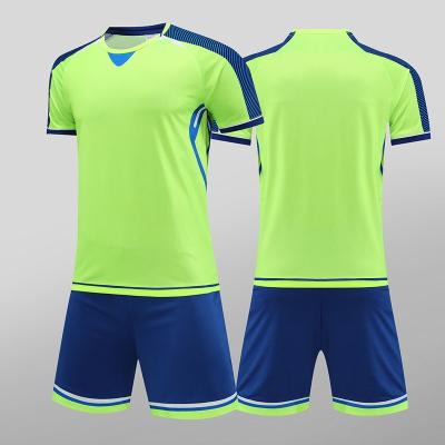 China Polyester mesh fabric Quick Dry Soccer Jerseys Player Fan Football Soccer Jersey Wholesale Custom Green Soccer Uniform for sale