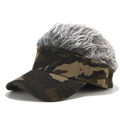 China NEW COMMON hot selling wig camouflage baseball cap street trend hat male female female leisure golf hat customized LOGO for sale