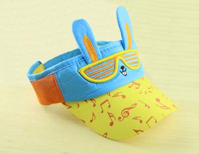 China 2022 new fashion plush summer children's hat cartoon rabbit sun visor hat boy and girl baby sun visor empty top hat for sale