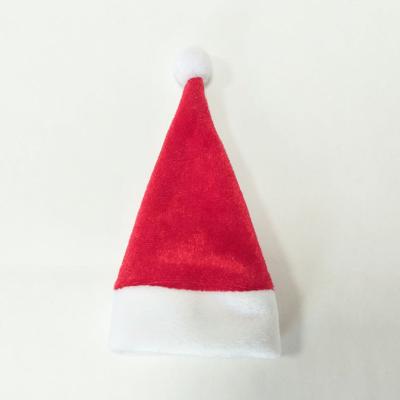 China Christmas Decro Christmas Hat Plush Christmas Decorations Christmas Hat Non-woven Custom Logo Non-woven Kids OEM Patch Embroidery Red Embroidery Custom for sale