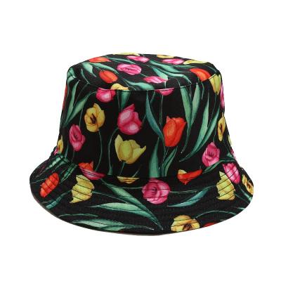 China Character Summer Cartoons Print Bucket Hat Beach Fisherman Hat High Quality Sun Outdoor Folded Hat For Women And Men for sale