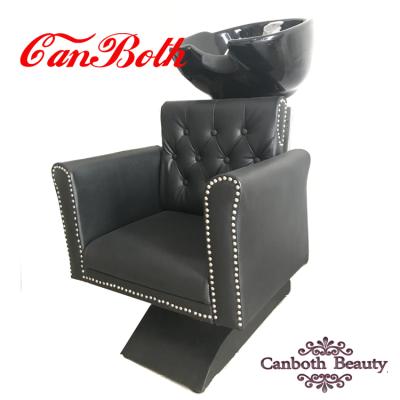 China Hot sale vintage shampoo wash chair with sinks for barber shop CB-X009 for sale