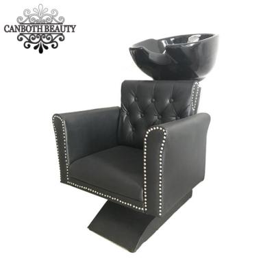 China Vintage Salon Equipment Barber Shop Wash Basin Hair Salon Barber Shop Shampoo Back Sofa CB-X0156 for sale