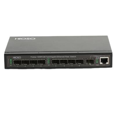 China Newest POE China 8 10/100M SFP Ethernat Switch Ports 1 Gigabit Uplink Port Combo Fiber Controlled Switch for sale