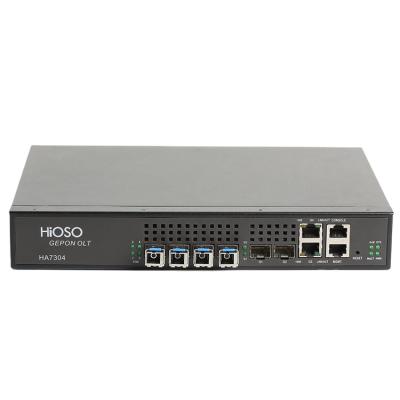 China Good Quality FTTH Epon Olt Solutions Hiolink HA7304 4pon Fiber Optic Equipment Including 4sfp Pon Modules for sale